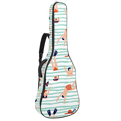 Sac à dos pour guitare acoustique étanche et fleuri pour vos concerts