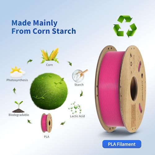 Image of ANYCUBIC PLA Filament 1.75mm Bundle, RFID 3D Printing PLA Filament 1.75mm Dimensional Accuracy + /- 0.02mm, 1KG Spool (2.2 lbs), 4KG Magenta + Vibrant Yellow + Cyan + Bright White