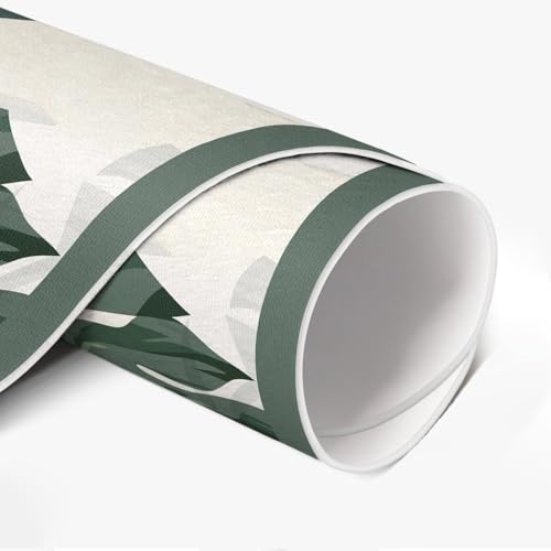 Tapis vinyle entretien facile rond 110 cm pour protéger le sol des taches
