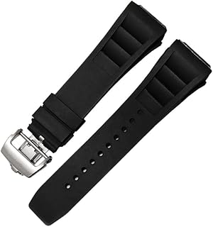 Rubber Silicone Watch Strap for Richard Mille RM011 Series Silicone Tape Accessories Men's Watch Strap 25-20mm