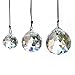 H&D 30/40/50mm Faceted Crystal Ball Chandelier Prisms Ceiling Lamp Lighting Hanging Drop Pendants Wedding Decoration 3pcs (Clear-Set)
