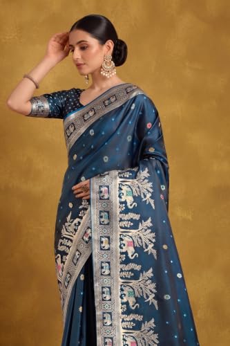 Monjolika Fashion banarasi silk saree in soft silk – image 4
