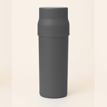 900 ml Plastik Matara Bardaklı Başucu Sürahisi Bardak Kapaklı Masaüstü Su Şişesi Gece Ofis Piknik Kamp (Turkuaz)