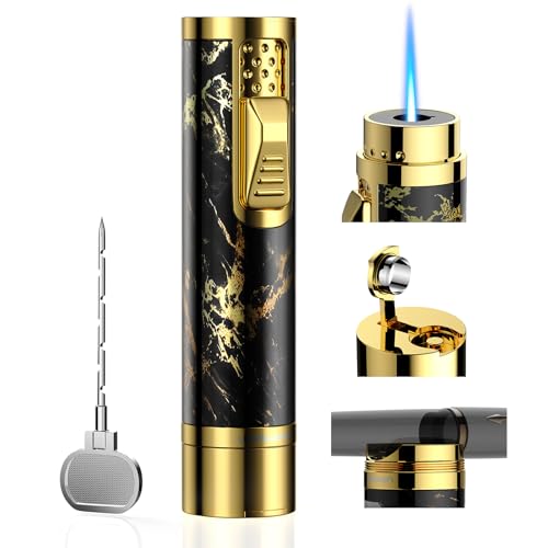 Encendedor soplete 4 en 1 con llama ajustable y accesorio miniatura 1
