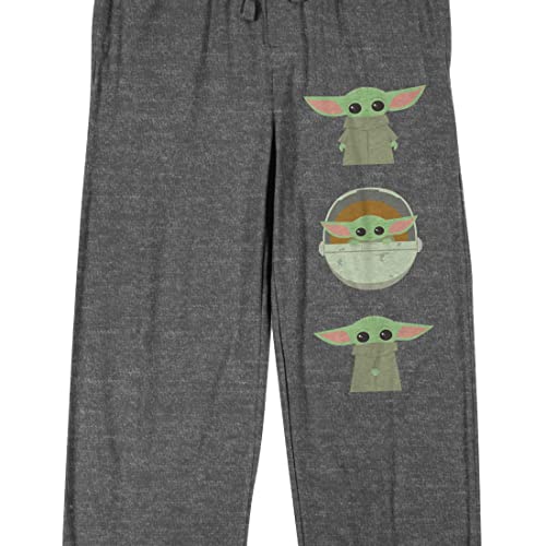 The Mandalorian Baby Grogu Star Wars Mens Grey Sleep Pajama Pants2