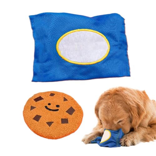 Celuicion - Cookie Dog Toy, jouet en peluche pour chien,Chiot interactif en peluche dentaire | Jouet d'excavation super doux, puzzle pour chien en plein air, jouets d'enrichissement reniflé pour la maison