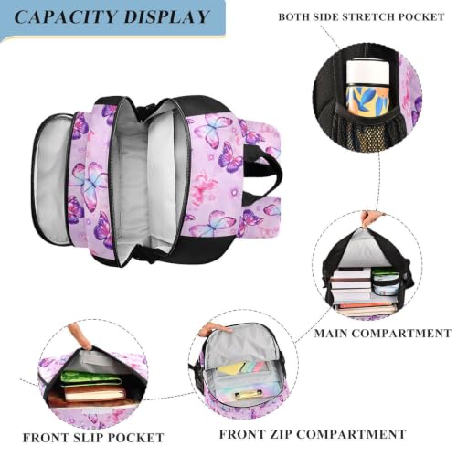 Sac à dos papillon mixte grand compartiment ordinateur portable