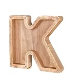 Tirelire en bois, Banque de monnaie personnalisée Enfants Ciggy Bank, vingt-six English Alphabet Lettre de stockage Nom personnalisé Banque de sauvegarde, Cadeau d'argent for enfants, adulte, cadeau d
