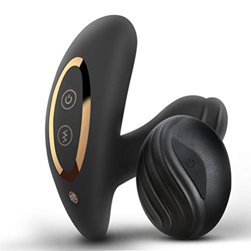 Vibrazione massaggiatore in silicone doppia testa uovo vibrante femminile G Point ricarica modalità vibrazione stimolazione vaginale clitoride coppia prodotti del sesso (nero)