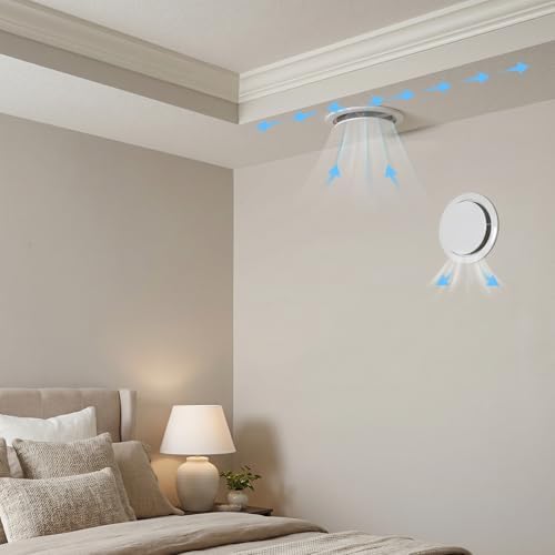 Cididu 6 Inch Round Vent Cover with Spring and Mesh Screen, ABS Adjustable Air Soffit Vent for Ceiling, Ceiling Diffuser for Bathroom, Kitchen HVAC Exhaust Duct, 5.75" Opening - 4