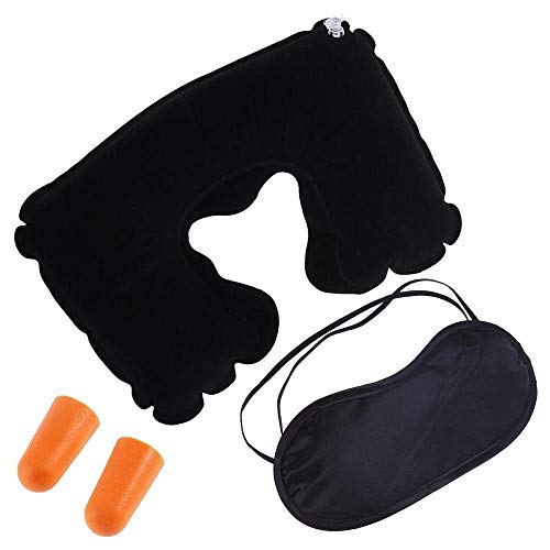 Almofada pescoço travesseiro inflável Mascara protetor ouvido CBRN01682