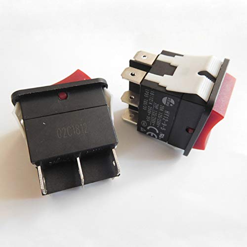 Kedu Hy12-9-5 6 Pins Rocker Switch On Off On Push Button Switches Arc Pushbutton Switch For Industrial Electric Power Tools And Electrical Equipment Control 125/250V 20A/2Hp,2-Pack #TOP2
