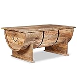 Der Couchtisch kann auch als Ablagetisch oder Beistelltisch genutzt werden.Der Couchtisch wurde in Handarbeit aus massivem Mangoholz gefertigt, welches äußerst stabil, langlebig und ästhetisch ist