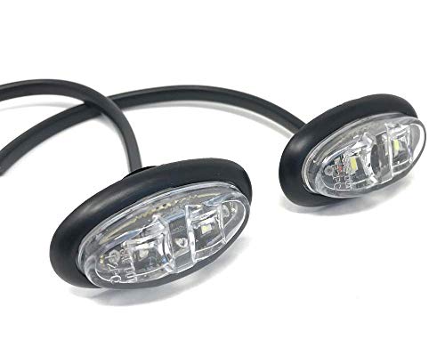 LED Ovale Marqueur Feux Diurnes Moto Scooter Voiture Atv - Encastré Cover