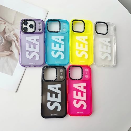 Image of for iPhone 17 Pro SEA Case Transparent, Grip Case Silicon Slim Fit Shock-Absorbing TPU Bumper & Anti-Yellowing Clear Protective Back Cover for iPhone 17 Pro (Black,01)