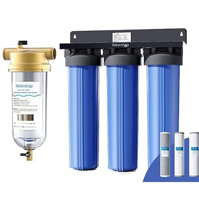 Waterdrop 3-Stage Whole House Water Filter System ????-???????????????????? ???????????????????????????????????????? and Waterdrop Mega Spin Down Double System 100 Micron+5 Micron PP Filter Sediment Filter