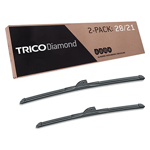 Image of TRICO Diamond 28 inch + 21 inch Super Premium Automotive Replacement Windshield Wiper Blades (Set of 2), Passenger and Driver Side All-Weather Beam Wiper Blades for Select Vehicle Models (Item #25-2821)