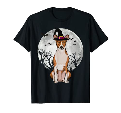 Basenji Halloween Witch Hat T-Shirt