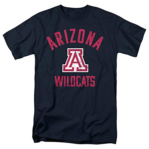 University of Arizona Official One Color Wildcats Logo Unisex Adult T-Shirt Navy Medium