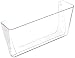 Deflecto Wall Pocket, 1 Compartment, 13 x 4 x 7", Clear (73201)