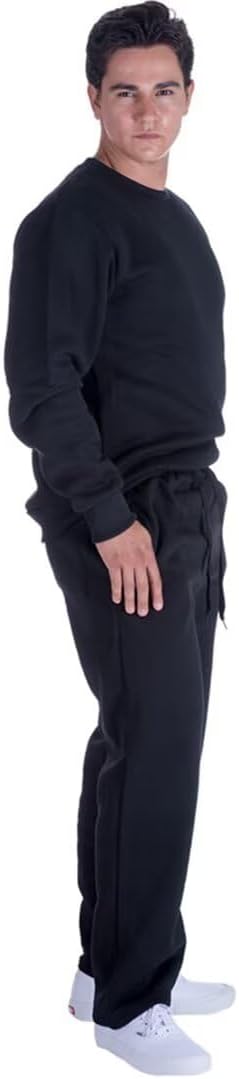 LeeHanTon Mens Sweatpants Open Bottom Basic Long Baggy Sweatpants for Athletic Running Wide Leg Sweatpants Comfortable - Image 4