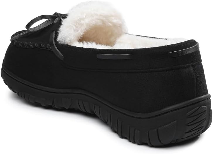 HOMEHOT Boys Moccasin Slippers Memory Foam Kids House Shoes- Nonslip Indoor & Outdoor - Image 5