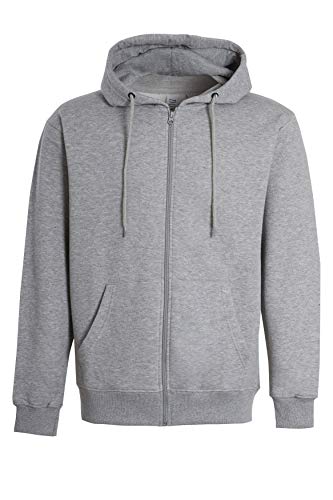Sweat à capuche en polaire uni zippé de qualité supérieure homme 5XL-8XL