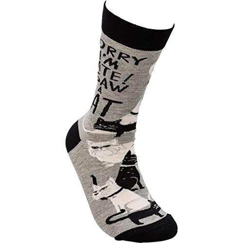 Image of Primitives by Kathy Sorry I'm Late! I Saw A Cat Socks