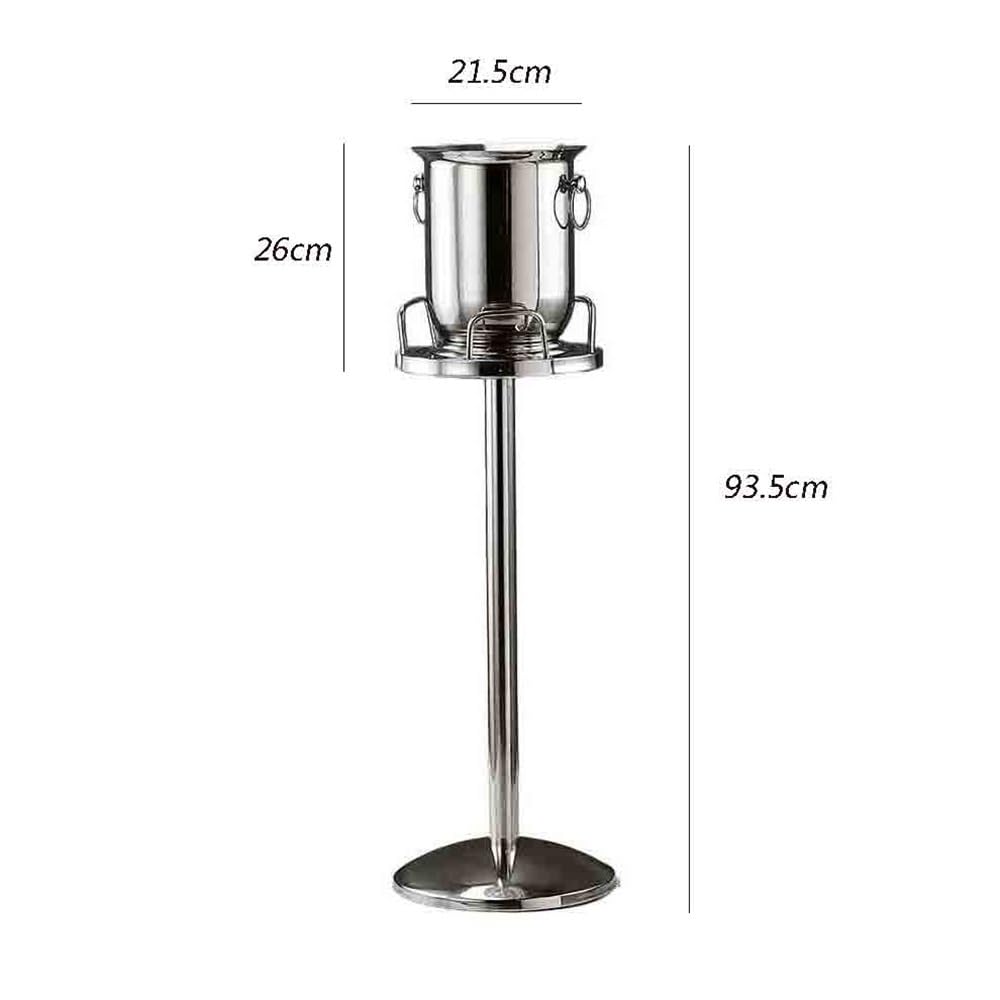Cubo de Hielo Hogar con Estante Cubo de pellets Hielo Soporte Vino Lujo champán Europeo Estante Barra Acero Inoxidable Cubo de Hielo frío para Barra