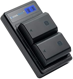 COOLSHOW NP-FZ100 Battery Replacement 2 Pack and FZ100 Battery Dual LCD Charger Compatible With Sony Alpha 9,A9,Alpha 9R A9R 9S, BC-QZ1,A7Riii,A7R3,sony a7iii Battery,a7R IV Digital Camera