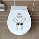 Deko Aufkleber WC Deckel Toilettendeckel Bad Badezimmer Klo Funsticker Toilettensitz Klodeckel lustiger Spruch selbstklebend (K153-13 Du schon wieder Hase)