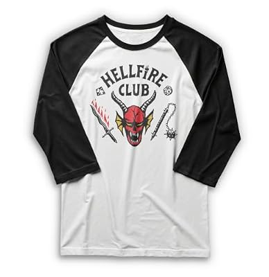 Stranger Things Camiseta de Manga Corta para Hombre Hellfire Cut Young, Blanco/Negro, Medium | Ya disponible en tu tienda friki favorita! En mundofriki.es! Stranger Things Camiseta de Manga Corta para Hombre Hellfire Cut Young, Blanco/Negro, Medium | Ya disponible en tu tienda friki favorita! En mundofriki.es!