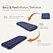 Single Size Air Mattress Inflatable Bed, Blow Up Mattress Camping Sleeping Pad