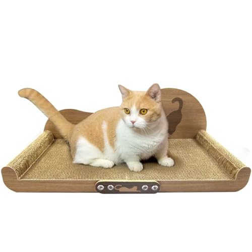 Asou Cat Scratcher Couch Cat Scratching Bed Large Cat Scratcher Bed Cat Lounge Bed Scratching Pad for Indoor Cats