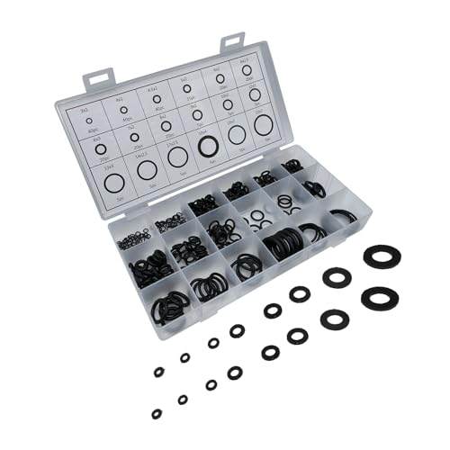 1 Pack 300 Pcs Car Sealing O-Ring, Auto O-Ring Assortment Kit Set,18 Sizes of Dustproof Oil-Proof Ring Accessory, Universal for Car, Suvs, Truck