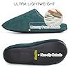 Knixmax Men Comfort Memory Foam Slippers Lightweight Warm Winter Slipper Soft Anti-Slip House Shoes for Indoor Hotel Guest Green 8/9UK - 42/43EU #1
