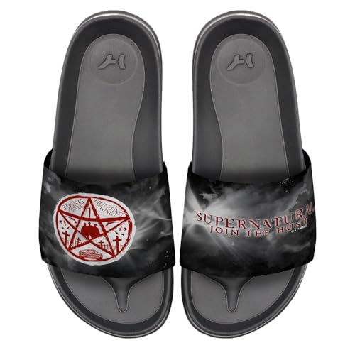 Supernatural Saving People Hunting Things Unisex Adult Slides Adjustable Flip Flop Sandals Officially Licensed Hypd Slydr Switch™