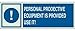 Brady 90584 Glow-In-The-Dark Self-Stick Polyester Brady Glo Personal Protection Sign, 5" X 14", Legend "Personal Protective Equipment Is Provided Use It! (with Picto)"