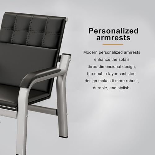 Sofá de recepción moderno con asiento acolchado para oficinas y salas de espera 6