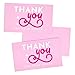 RXBC2011 Thank you for your order cards small business packaging customer insert 3.5x2 inches pack of 100 Pink