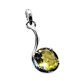 Edelstein: natürliche, echte Zitrone Quarz Anhänger Handarbeit indischen Schmuck Handgefertigt.