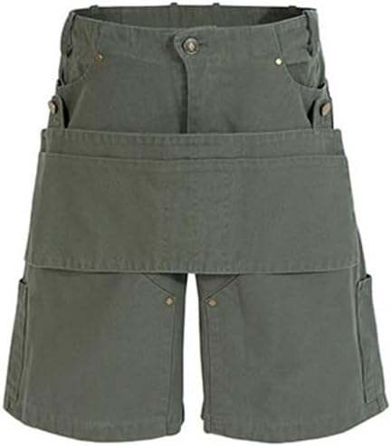 JSEIAJB Men's Casual Pants and Women's Removable Functional Gardener Job Knee Shorts