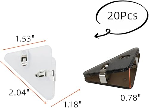 Vista 2 de 20 clips transparentes para esquina de libro, clip de esquina de papel triangular, protección de esquina para estudiantes, mujeres y hombres