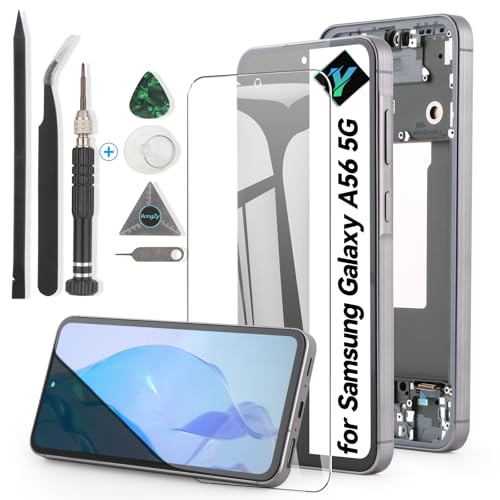 Écran LCD Samsung Galaxy A56 5G avec cadre tactile réactif et outils inclus