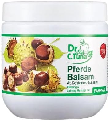 FARMASi Dr. C. Tuna Pferde Balsam Massage Gel, Horse Chestnut & Herbal Cooling Massage Gel for Full Body Relaxation, Menthol Refreshing Sensation, Non-Greasy Large Size, 16.9 fl oz