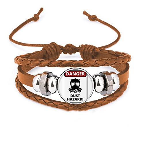 Bracelet en cuir robuste symbole poussière cordon ajustable durable