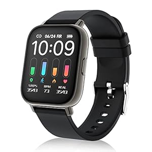 Smart Horloge Voor Heren Dames, Fitness Tracker 1,69″ Touchscreen Smartwatch Fitness Horloge IP67 Waterdicht 24 Sporten, Hartslagmeter/Stappenteller/Slaapmonitor, Voor Android IOS