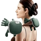 Neck Massager with Heat for Pain Relief Deep Tissue Cordless Neck and Shoulder Massager with Heat and Fingers Bionic Hand Electric Cervical Back Massagers– Use 5V/2A Standard USB Charger Only