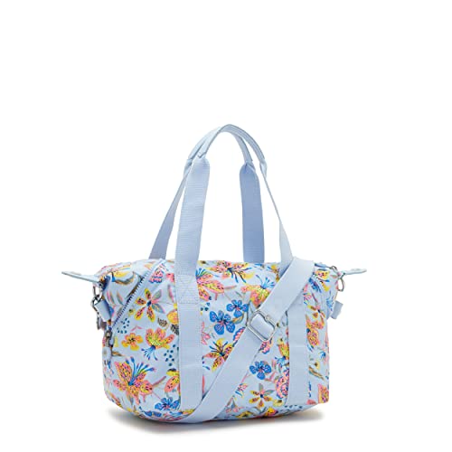 Kipling Women’s Art Mini Tote Bag, Lightweight Small Weekender, Nylon Travel Handbag, Wild Flowers #TOP1