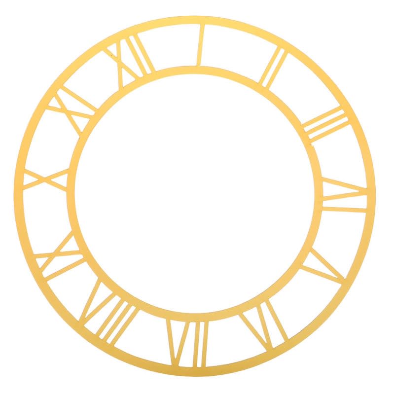 Hemobllo 20cm Espejo Acrílico Reloj de Pared Adhesivo con Números Romanos   Pegatina Decorativa de Pared con Efecto Brillo Oro para Salón, Hotel y Entrada   Diseño Minimalista DIY